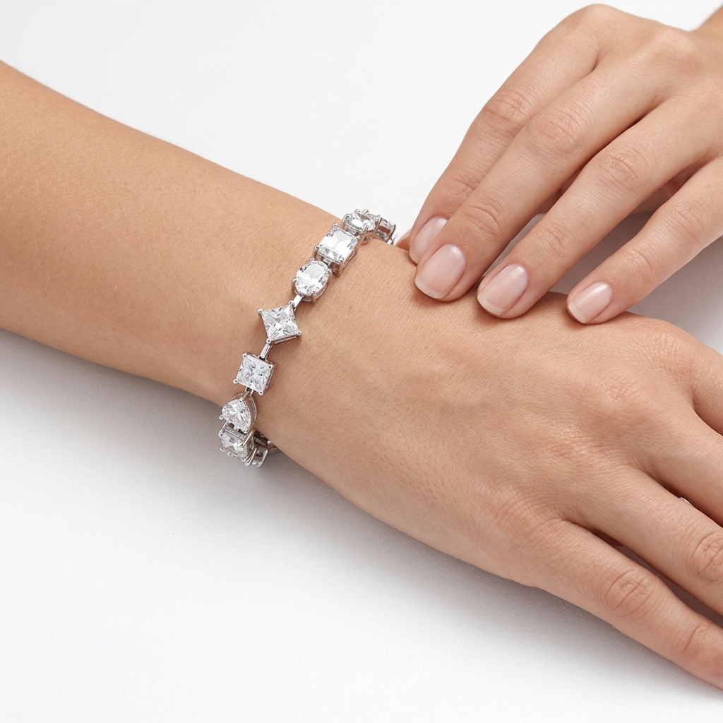 Modern Square & Emerald Cut Lab-grown Diamond Bracelet – Everyday Luxury