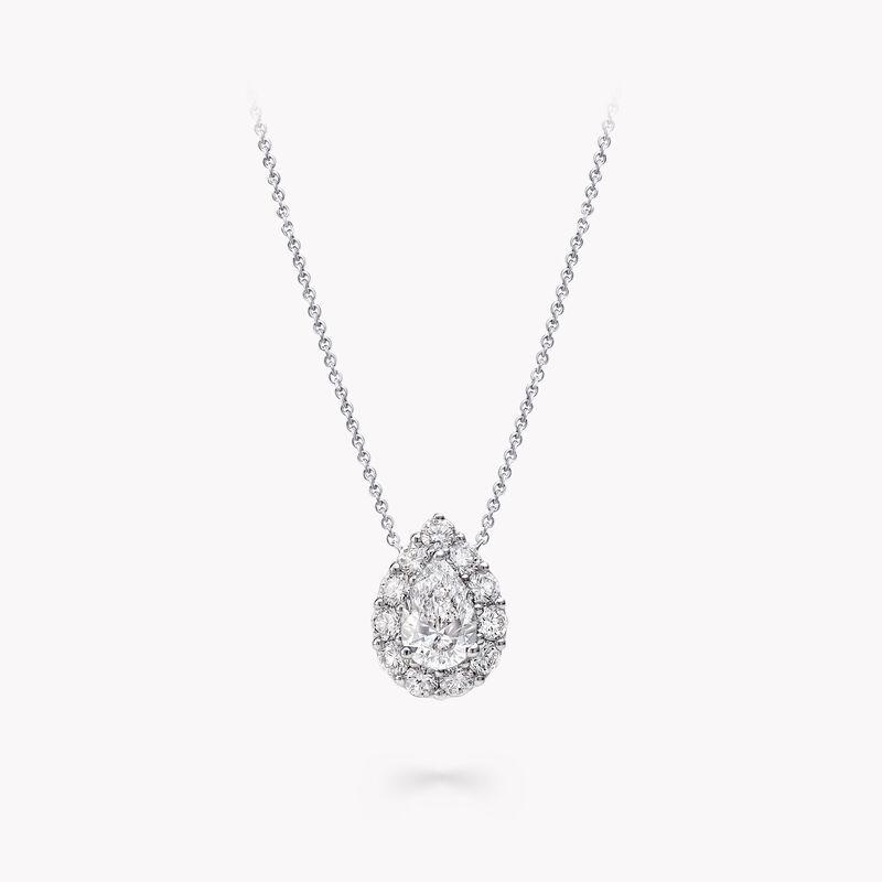 Radiant Pear Halo Lab-grown Diamond Pendant Necklace