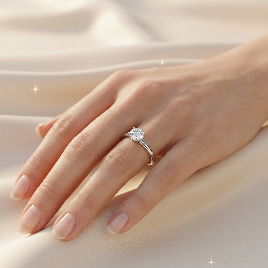 Classic Six-Prong Round Solitaire Ring